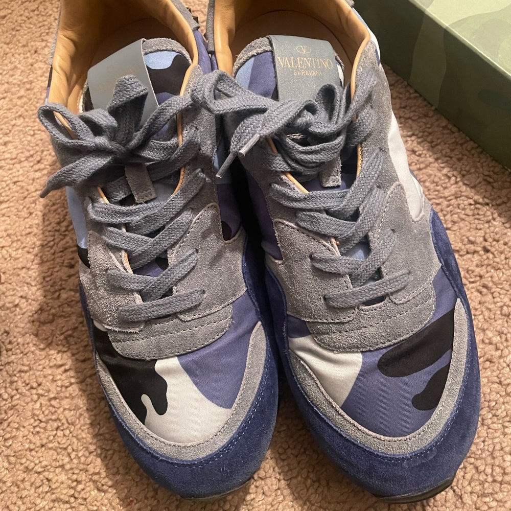 Blue and gray valentino sneakers size 8